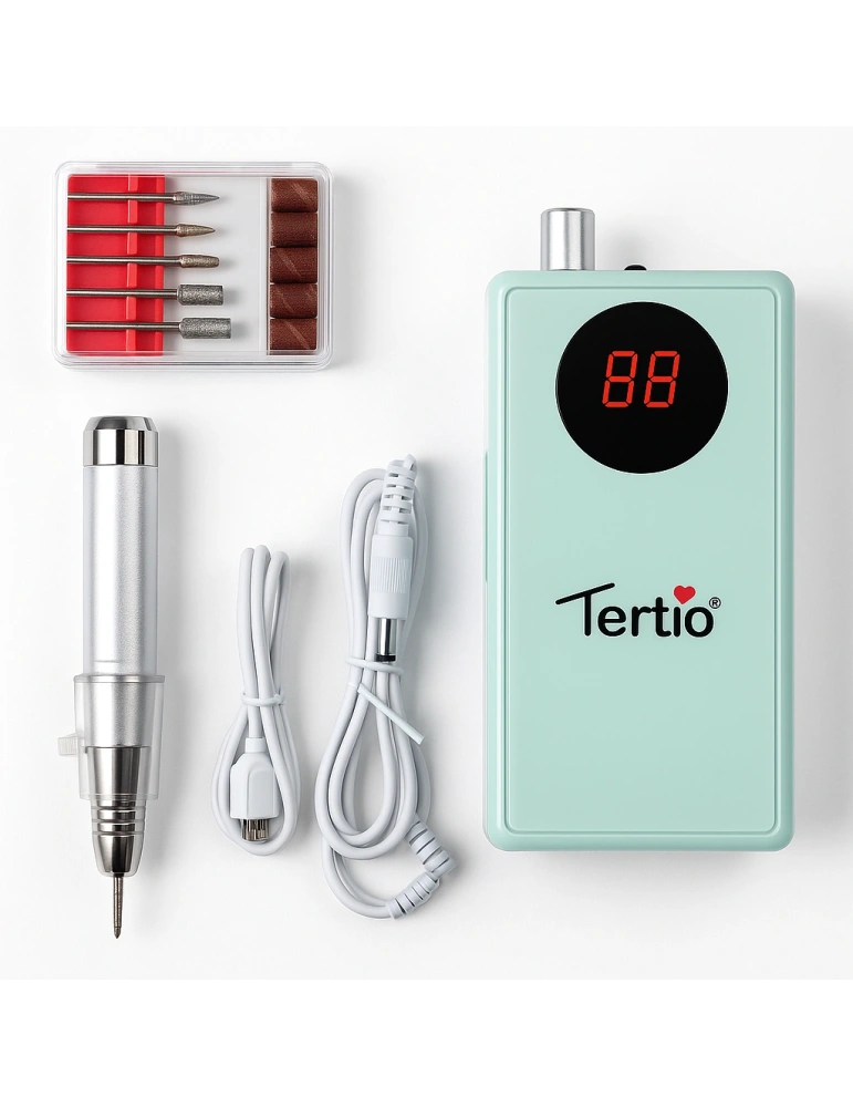 Torno Eléctrico Profesional para Uñas – Portátil e Inalámbrico, 30000RPM, 30W, Bajo Ruido y Vibración – Modelo TP299