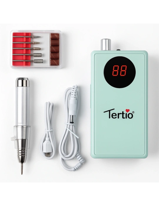 Torno Eléctrico Profesional para Uñas – Portátil e Inalámbrico, 30000RPM, 30W, Bajo Ruido y Vibración – Modelo TP299