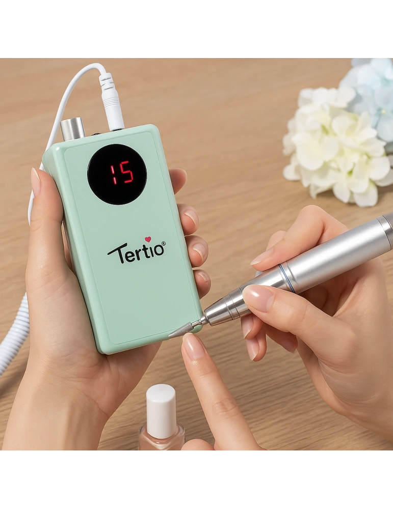 Torno Eléctrico Profesional para Uñas – Portátil e Inalámbrico, 30000RPM, 30W, Bajo Ruido y Vibración – Modelo TP299