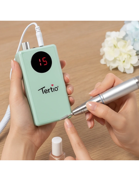Torno Eléctrico Profesional para Uñas – Portátil e Inalámbrico, 30000RPM, 30W, Bajo Ruido y Vibración – Modelo TP299