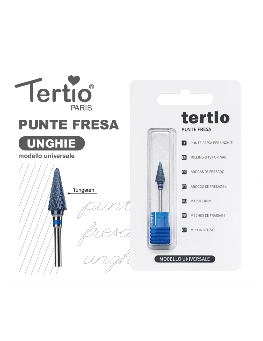 Tertio Punta Fresa de Tungsteno Cónica Fina – Modelo Universal