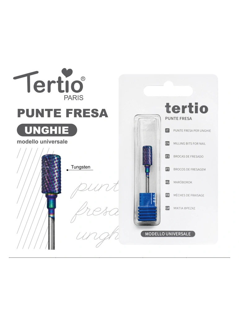Tertio Punta Fresa de Tungsteno para Uñas – Modelo Universal