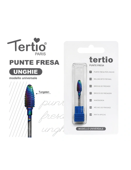 Tertio Punta Fresa de Tungsteno para Uñas – Modelo Universal