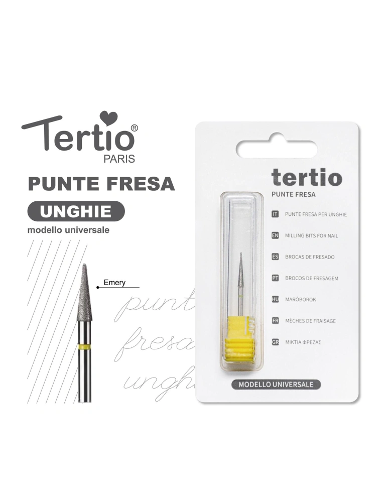 Tertio Punta Fresa Cónica Fina de Diamante – Modelo Universal