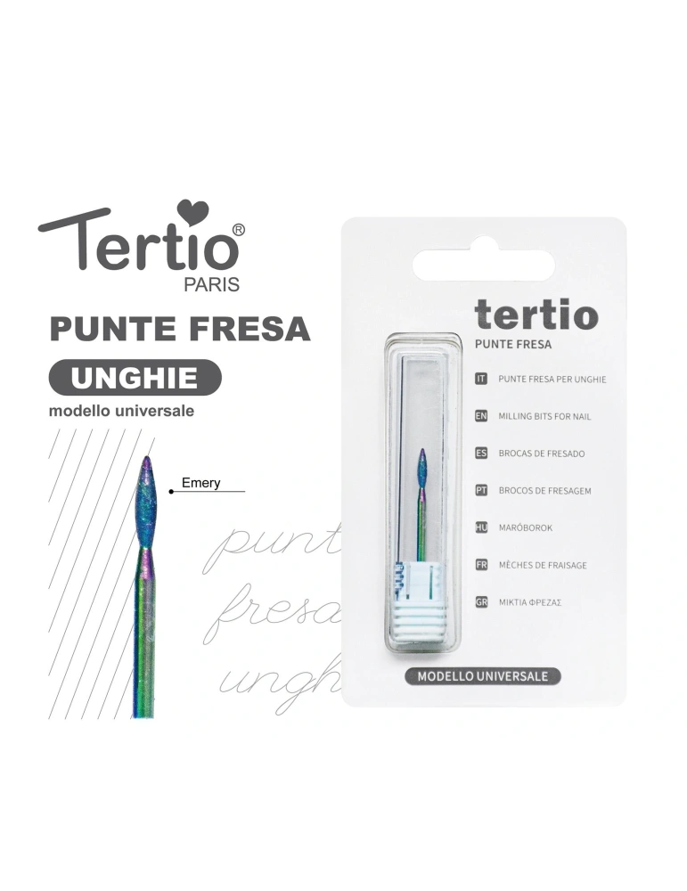 Tertio Punta Fresa Llama Arcoíris de Diamante – Modelo Universal