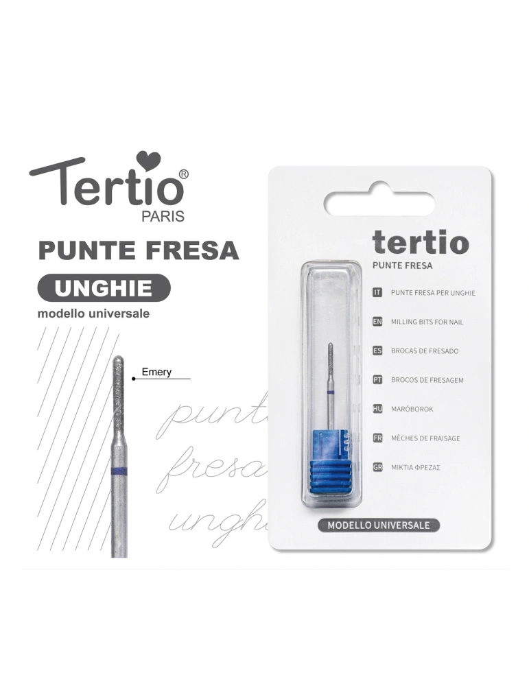 Tertio Punta Fresa Cilíndrica Fina de Diamante – Modelo Universal