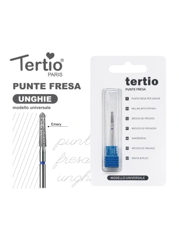 Tertio Punta Fresa Cilíndrica Redondeada de Diamante – Modelo Universal