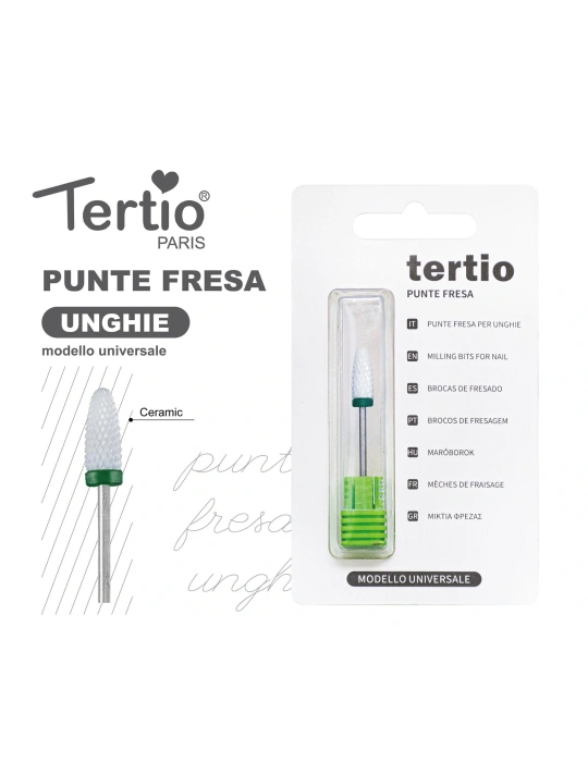 Tertio Punta Fresa Barril Verde de Cerámica – Modelo Universal