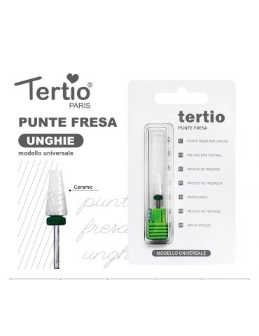 Tertio Punta Fresa Cónica Verde de Cerámica – Modelo Universal