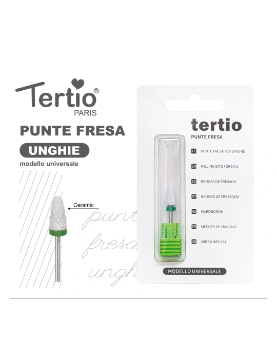Tertio Punta Fresa Llama Verde de Cerámica – Modelo Universal