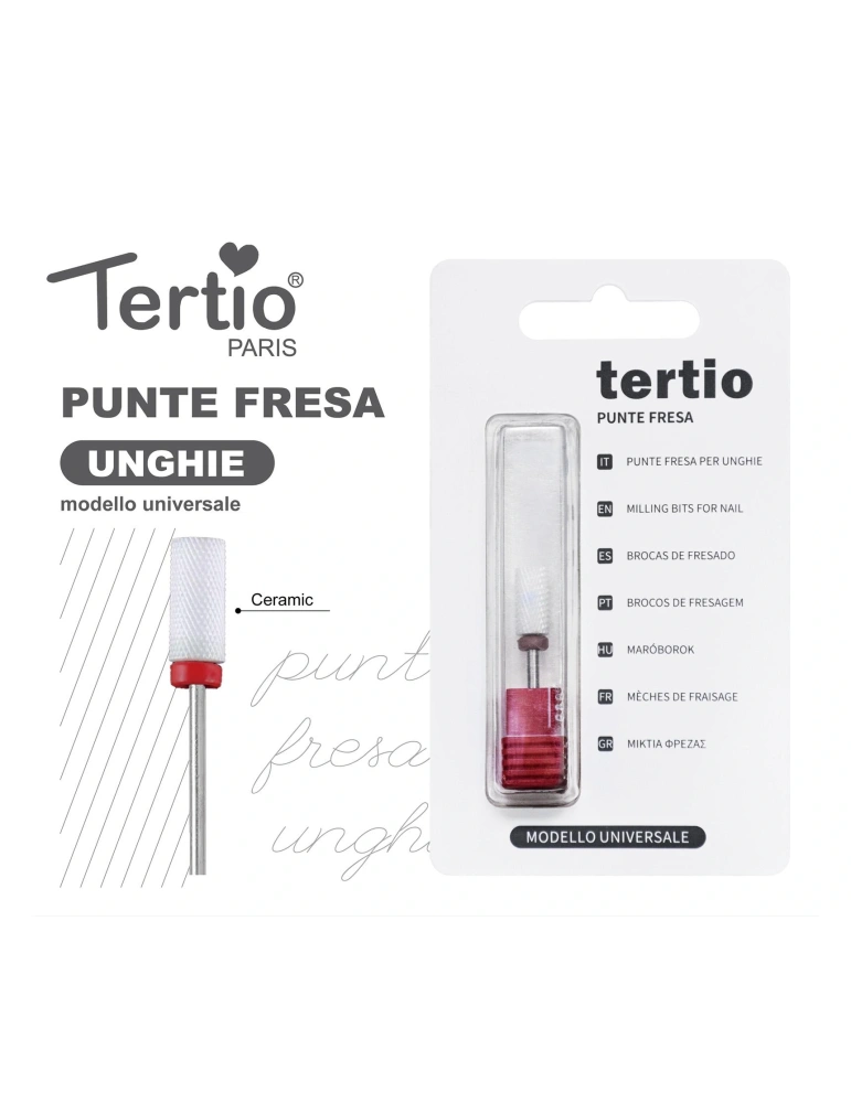 Tertio Punta Fresa Barril Recto Roja de Cerámica – Modelo Universal