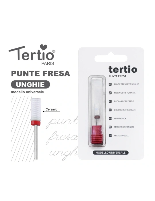 Tertio Punta Fresa Barril Recto Roja de Cerámica – Modelo Universal
