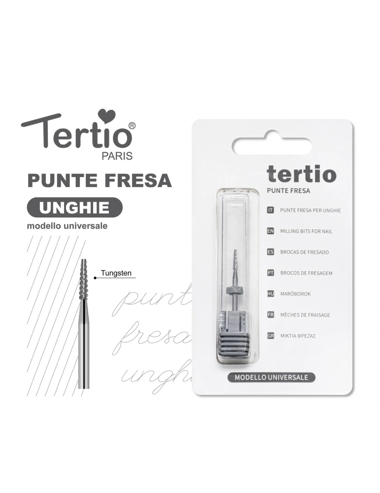 Tertio Punta Fresa Cilíndrica de Tungsteno – Modelo Universal