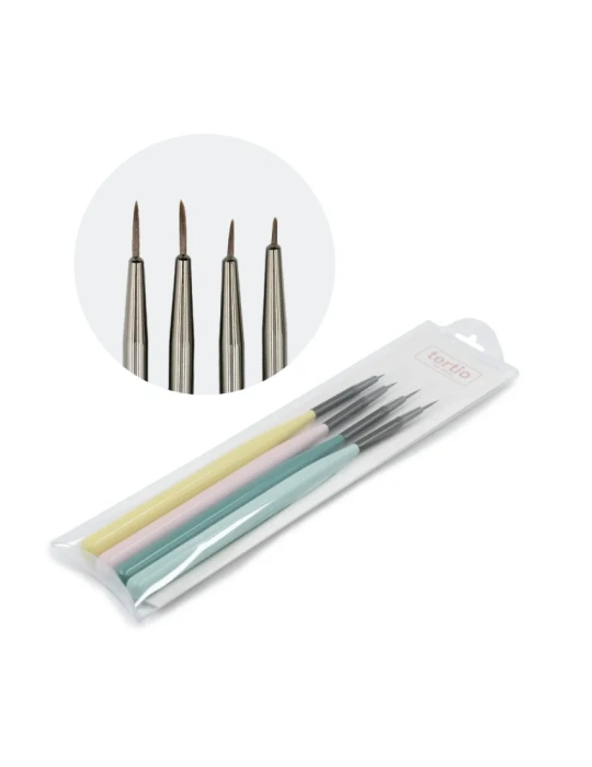 Set de Pinceles Finos para Nail Art 4PCS