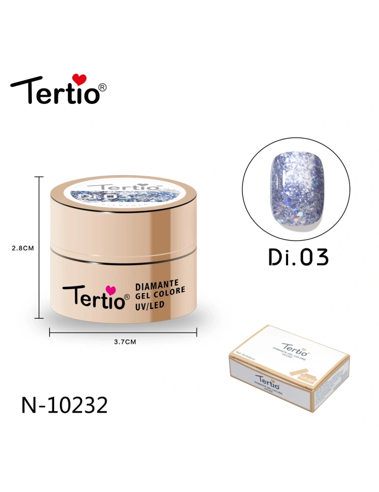 Gel Diamante Color Di.03 – Gel Semipermanente UV/LED con Efecto Diamante Brillante