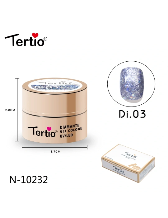 Gel Diamante Color Di.03 – Gel Semipermanente UV/LED con Efecto Diamante Brillante