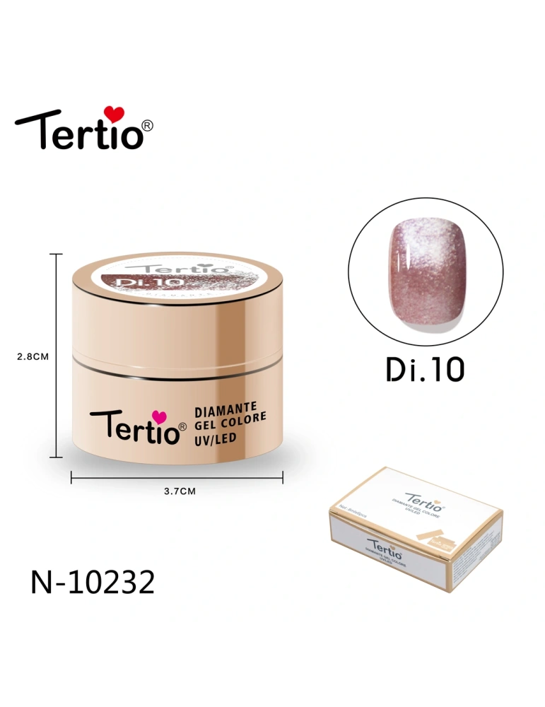 Gel Diamante Color Di.10 – Gel Semipermanente UV/LED con Efecto Diamante Brillante