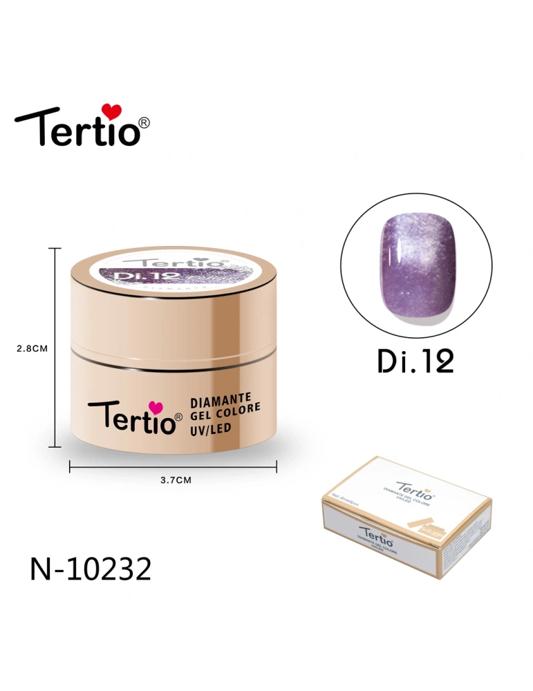 Gel Diamante Color Di.12 – Gel Semipermanente UV/LED con Efecto Diamante Brillante