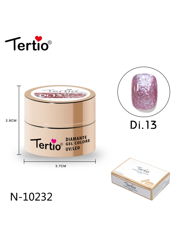 Gel Diamante Color Di.13 – Gel Semipermanente UV/LED con Efecto Diamante Brillante