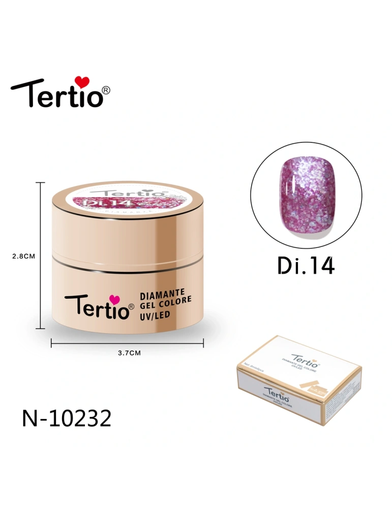 Gel Diamante Color Di.14 – Gel Semipermanente UV/LED con Efecto Diamante Brillante