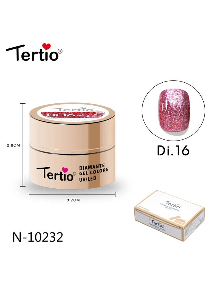 Gel Diamante Color Di.16 – Gel Semipermanente UV/LED con Efecto Diamante Brillante