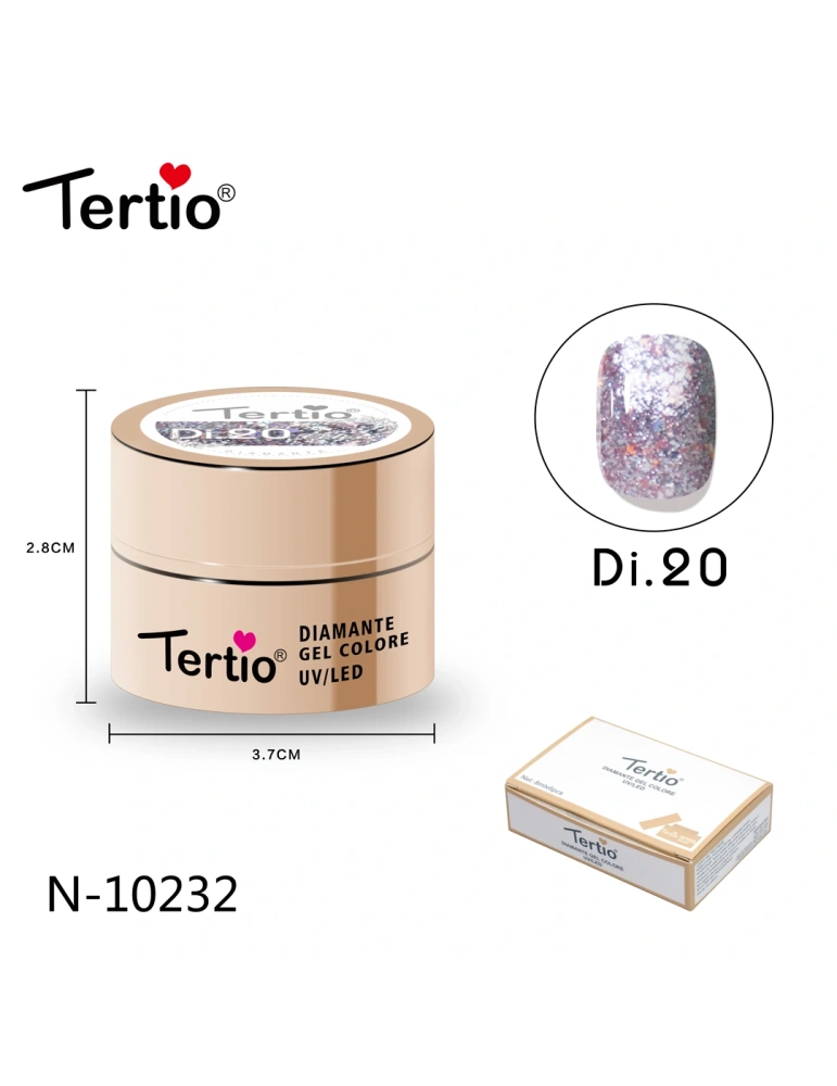 Gel Diamante Color Di.20 – Gel Semipermanente UV/LED con Efecto Diamante Brillante