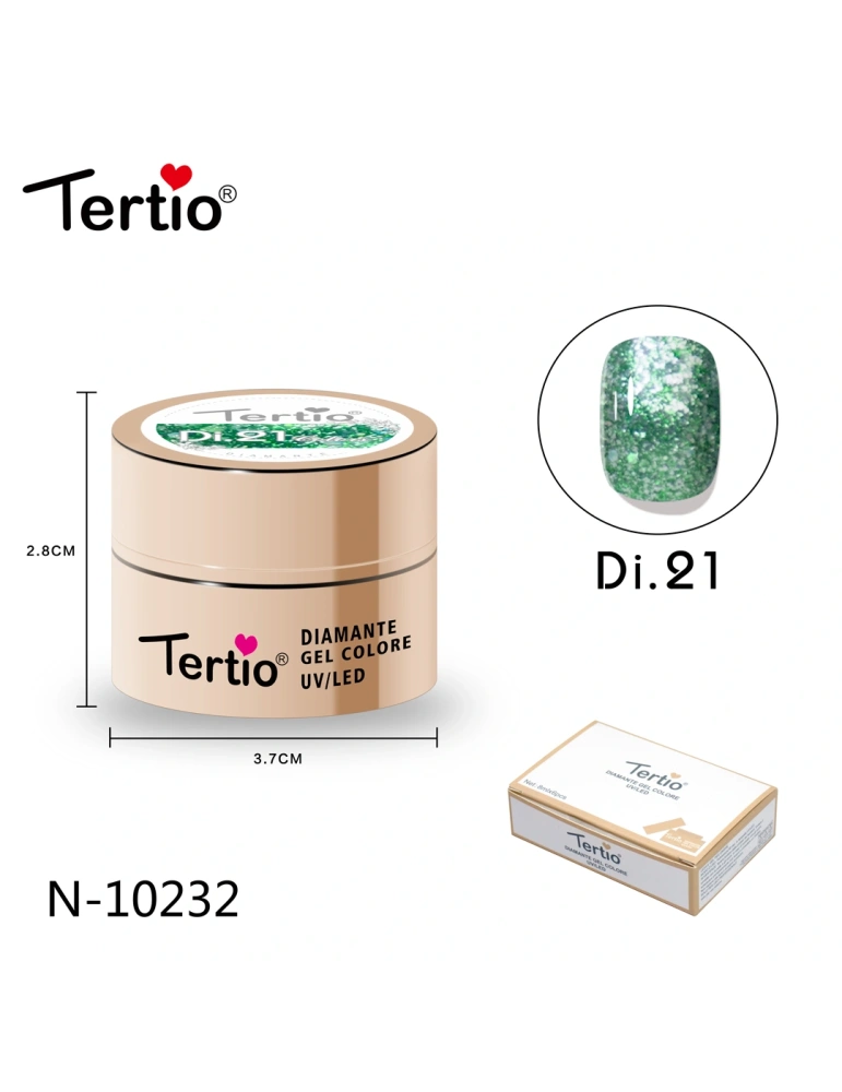 Gel Diamante Color Di.21 – Gel Semipermanente UV/LED con Efecto Diamante Brillante
