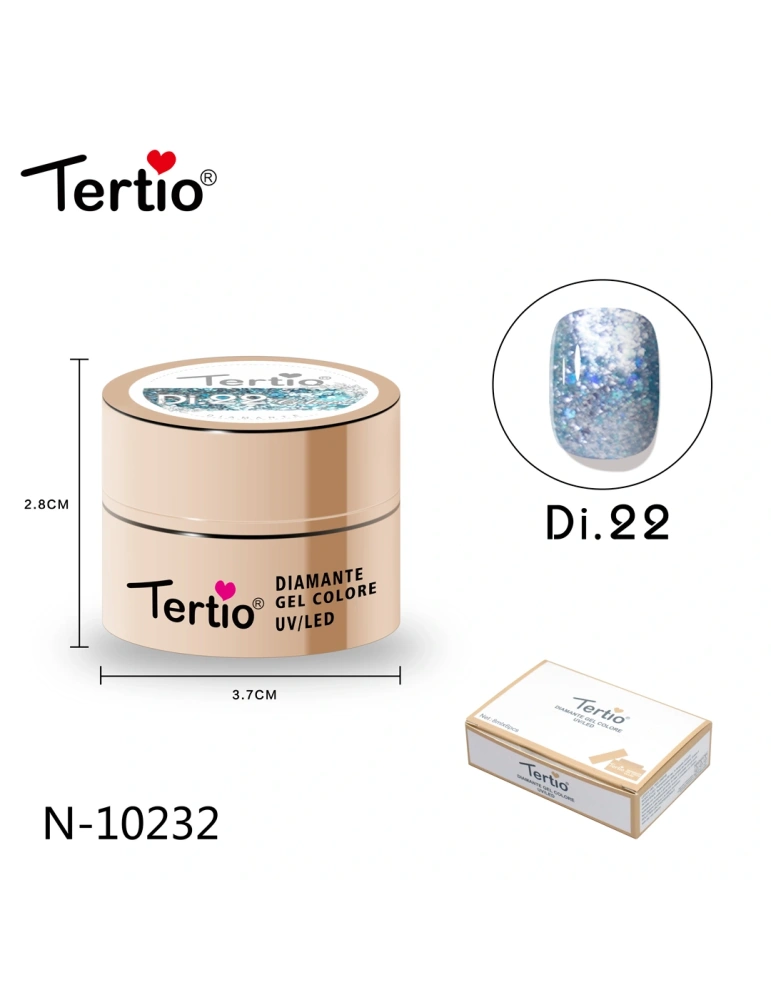 Gel Diamante Color Di.22 – Gel Semipermanente UV/LED con Efecto Diamante Brillante