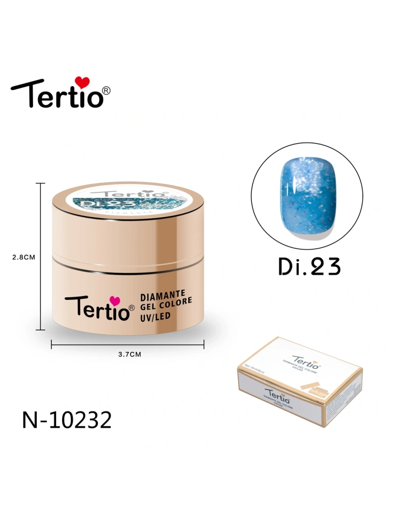 Gel Diamante Color Di.23 – Gel Semipermanente UV/LED con Efecto Diamante Brillante