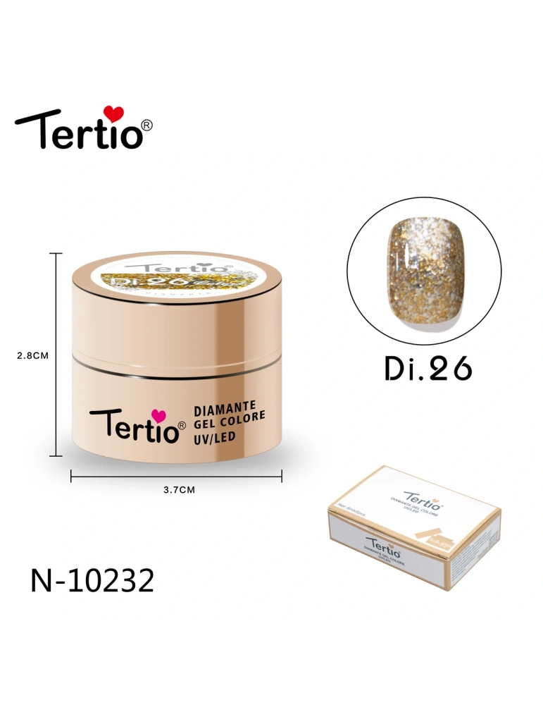 Gel Diamante Color Di.26 – Gel Semipermanente UV/LED con Efecto Diamante Brillante