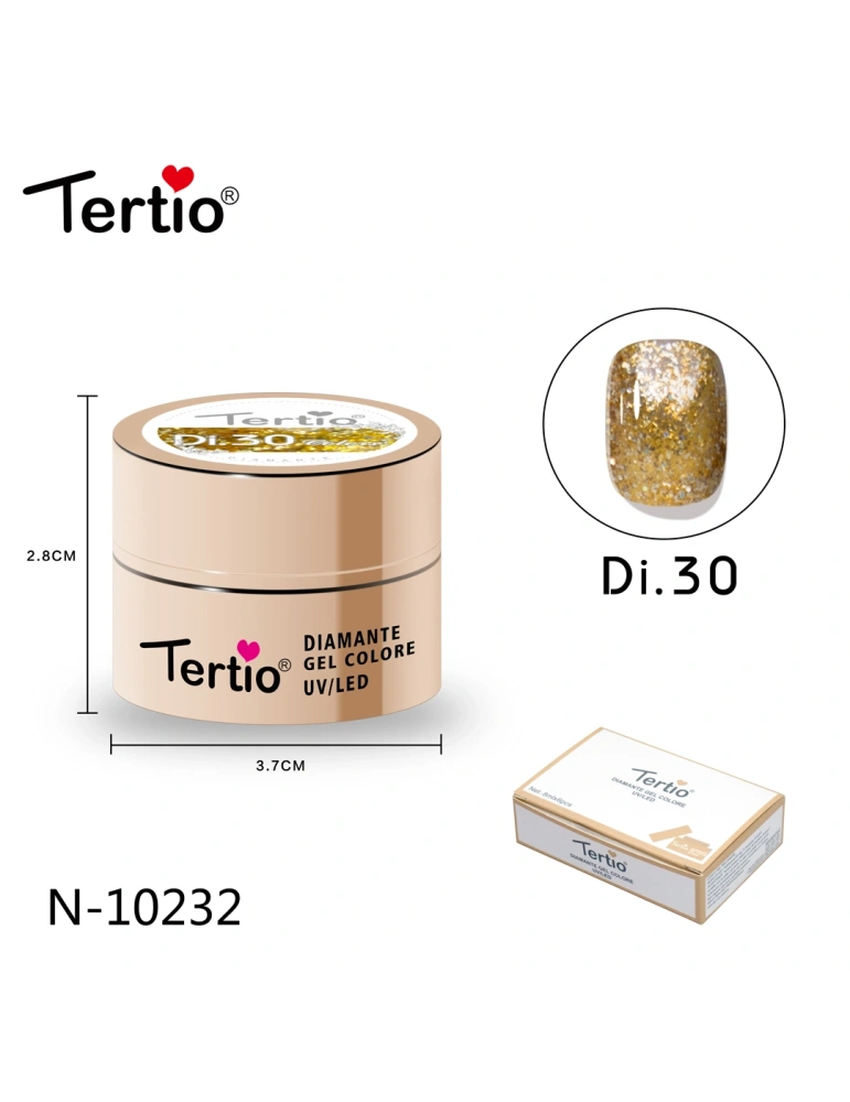 Gel Diamante Color Di.30 – Gel Semipermanente UV/LED con Efecto Diamante Brillante