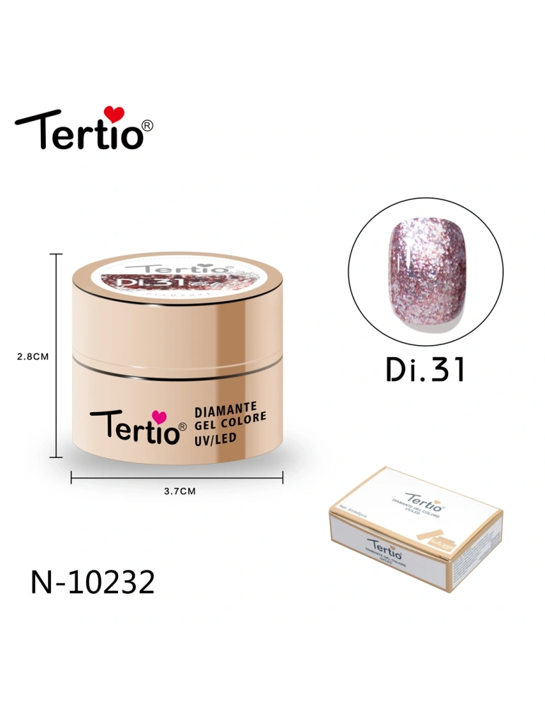 Gel Diamante Color Di.31 – Gel Semipermanente UV/LED con Efecto Diamante Brillante