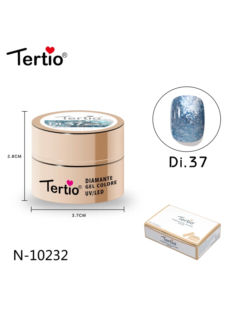 Gel Diamante Color Di.37 – Gel Semipermanente UV/LED con Efecto Diamante Brillante