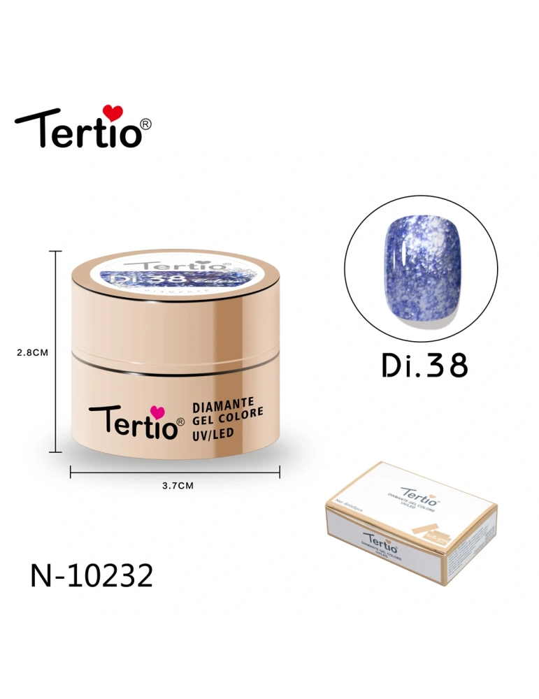 Gel Diamante Color Di.38 – Gel Semipermanente UV/LED con Efecto Diamante Brillante
