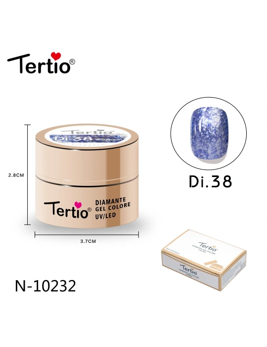 Gel Diamante Color Di.38 – Gel Semipermanente UV/LED con Efecto Diamante Brillante