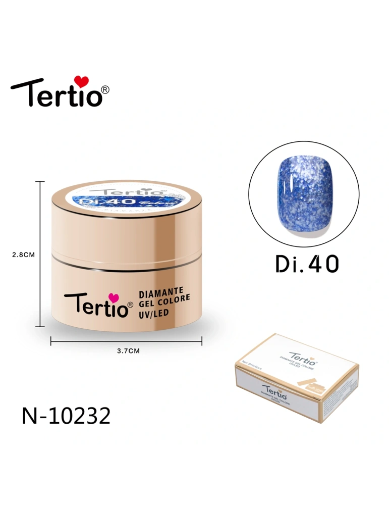 Gel Diamante Color Di.40 – Gel Semipermanente UV/LED con Efecto Diamante Brillante
