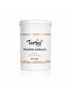 Polvo Acrílico Transparente Tertio Paris 1 kg – Clear para Construcción de Uñas