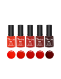 Pacote com 5 esmaltes semipermanentes UV – Vermelho